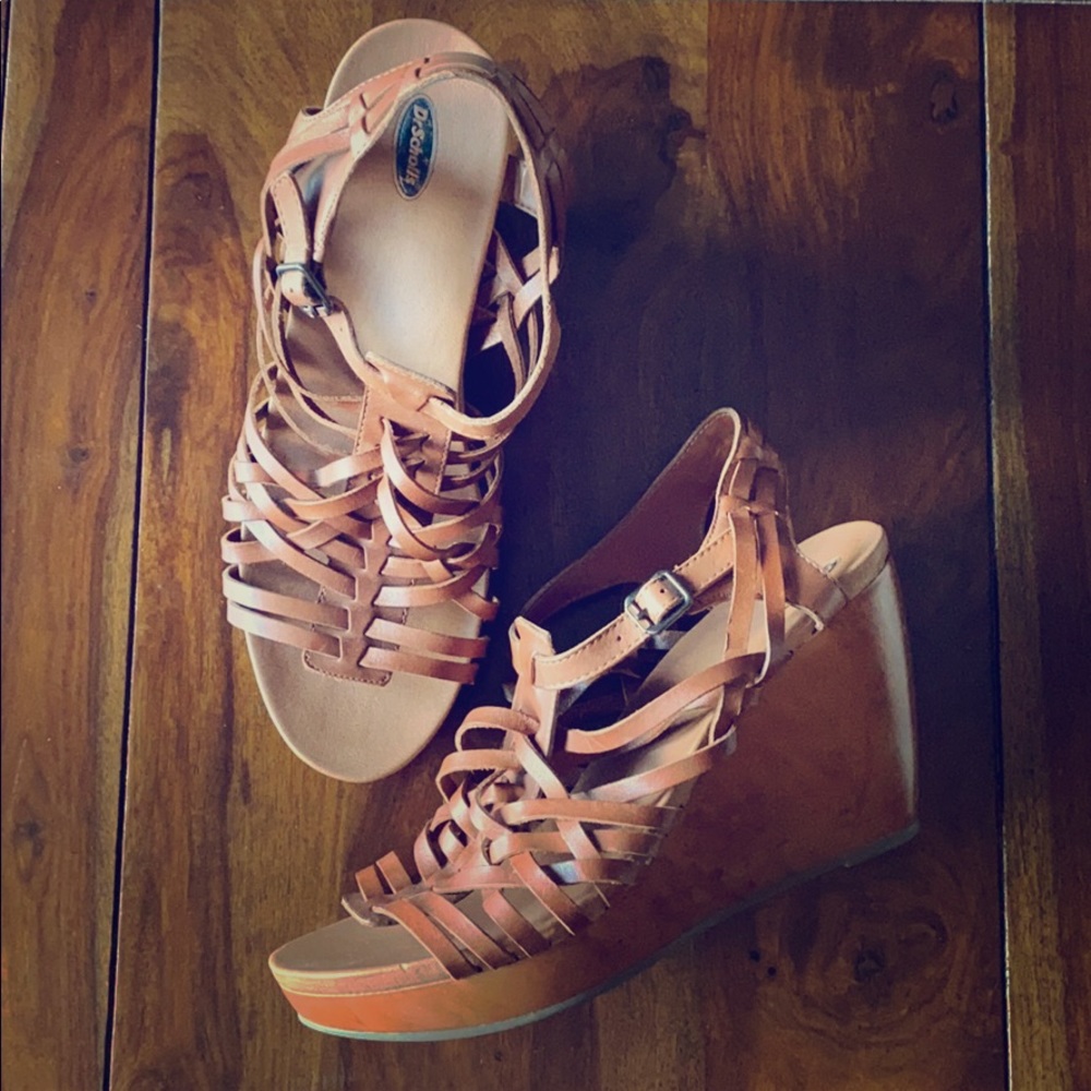Dr. Scholl’s Strappy Leather Wedges - Size 10